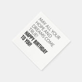 やる気を起こさせるハッピーバースデー願い スタンダードカクテルナプキン (角)