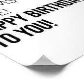 やる気を起こさせるハッピーバースデー願い ポスター (角)