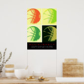 やる気を起こさせるバスケットボールスポーツポップ・アートのアート ポスター (キッチン)