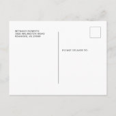 やる気を起こさせるバラ金ゴールドブラシ仕上げ金属 ポストカード (裏面)