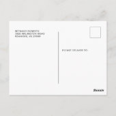 やる気を起こさせるバラ金ゴールドブラシ仕上げ金属 ポストカード (裏面)