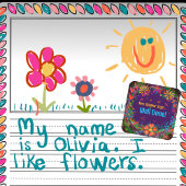 やる気を起こさせるパーソナライズされたハートフローラ先生 スクエアシール