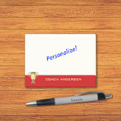 やる気を起こさせるビジネススポーツコーチ赤ゴールデン ポストイット