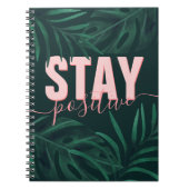 やる気を起こさせるピンステイ前向きトロピカルリーフ ノートブック (正面)