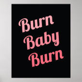 やる気を起こさせるフィットネスバーンベビーブラックピンク ポスター (正面)