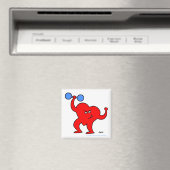 やる気を起こさせるフィットネス漫画の運動ハート マグネット (インサイチュ (食洗機))