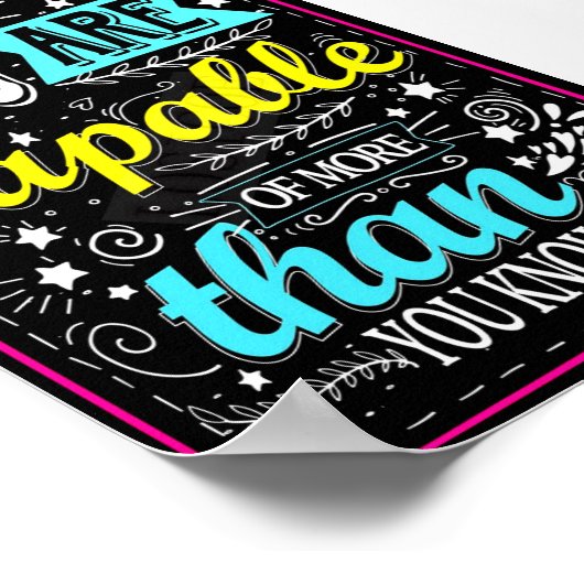 やる気を起こさせるフィットネス-トレーニング – ジム – ワーク引用文 ポスター (角)