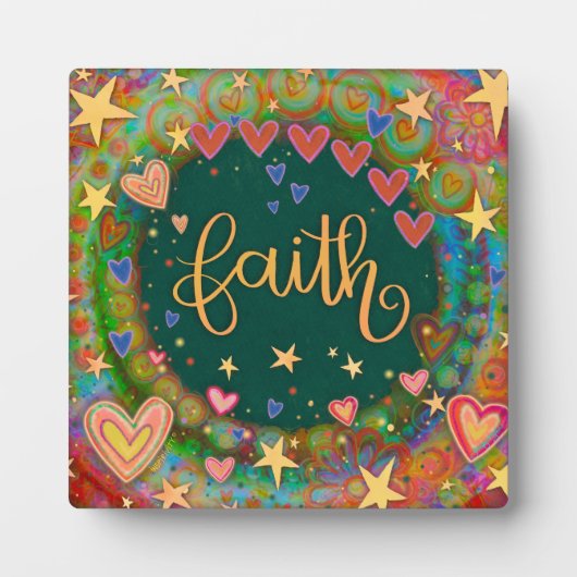 やる気を起こさせるフローラハート信仰感性 フォトプラーク (正面)