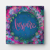 やる気を起こさせるフローラブルーインスパイアピンク フォトプラーク (正面)