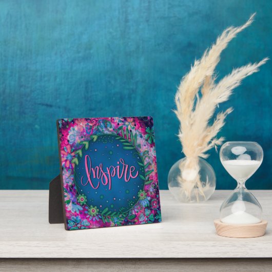 やる気を起こさせるフローラブルーインスパイアピンク フォトプラーク (インサイチュ)