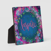 やる気を起こさせるフローラブルーインスパイアピンク フォトプラーク (正面)