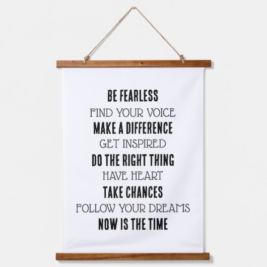 やる気を起こさせるプリント 吊り下げ型タペストリー (正面)