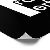 やる気を起こさせるポスター白黒モダンはっきりした ポスター (角)