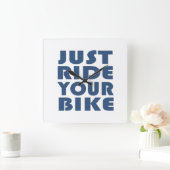 やる気を起こさせるマウンテンバイク引用文 スクエア壁時計 (ホーム)