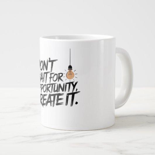 やる気を起こさせるマグ感動的 ジャンボコーヒーマグカップ (正面右)