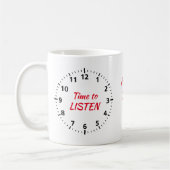 やる気を起こさせるメンタルヘルス聞時間 コーヒーマグカップ (左)