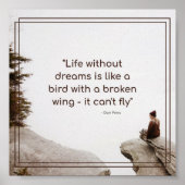 やる気を起こさせるライフ感動的引用文 ポスター (正面)