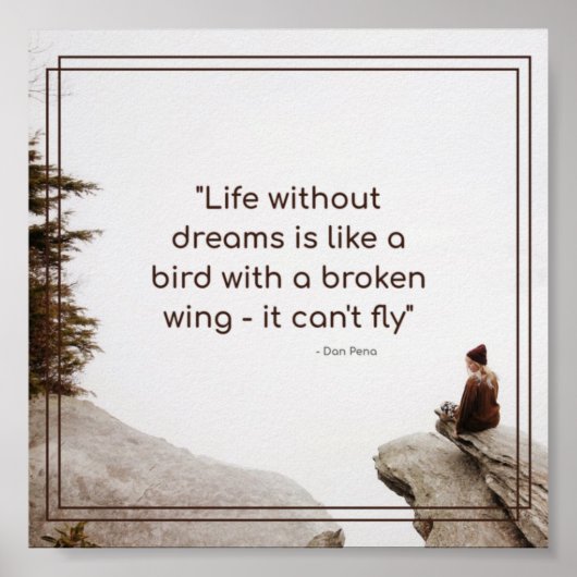 やる気を起こさせるライフ感動的引用文 ポスター (正面)