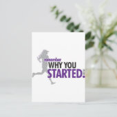 やる気を起こさせるランニングの ポストカード (スタンド正面)