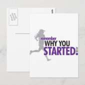 やる気を起こさせるランニングの ポストカード (正面/裏面)