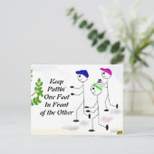 やる気を起こさせるランニングメッセージ ポストカード (スタンド正面)