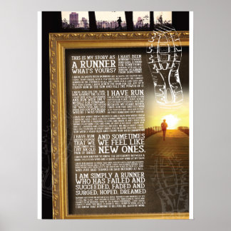 やる気を起こさせるランニング人生 ポスター