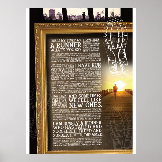 やる気を起こさせるランニング人生 ポスター (正面)