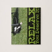 やる気を起こさせるリラックスZen Cat写真 ジグソーパズル (縦)