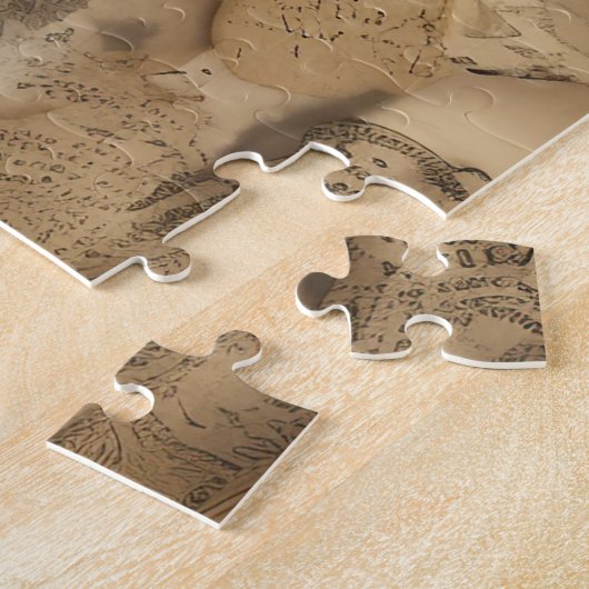 やる気を起こさせるヴィンテージタイプライターパズル ジグソーパズル (側面)