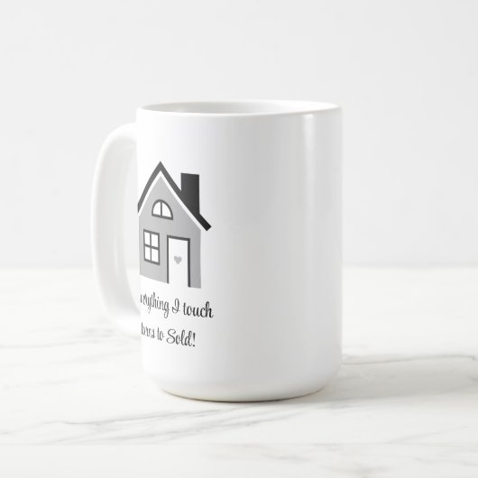 やる気を起こさせる不動産仲介業者実在代理人 コーヒーマグカップ (正面左)