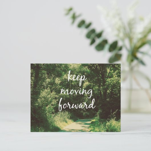 やる気を起こさせる保前進引用文 ポストカード (スタンド正面)