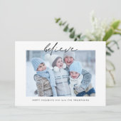 やる気を起こさせる信じScript Photo Christmas シーズンカード (スタンド正面)