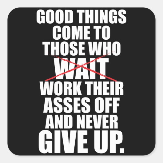 やる気を起こさせる働く来人に対する良さ スクエアシール (正面)