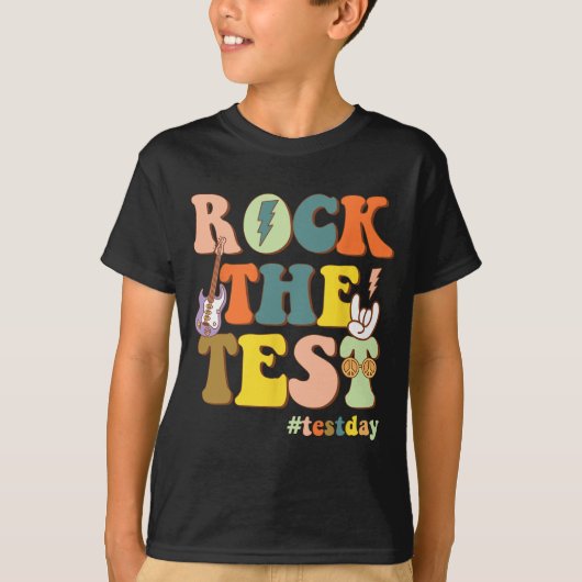 やる気を起こさせる先生学生ロック試験 Tシャツ (正面)
