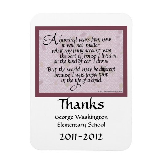 やる気を起こさせる先生等の磁石 マグネット (縦)