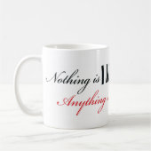 やる気を起こさせる前向きメッセージ感動的引用文 コーヒーマグカップ (左)