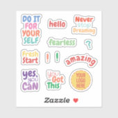 やる気を起こさせる前向き勇気付けられる シール (シート)