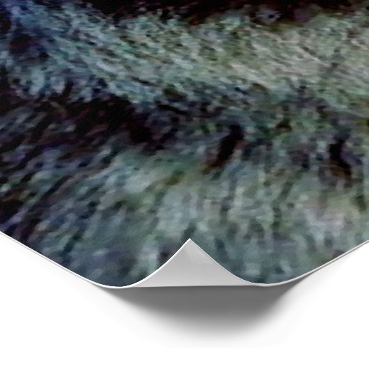 やる気を起こさせる勇気ウルフアイポスター ポスター (角)