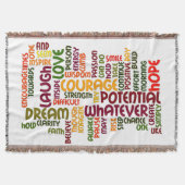 やる気を起こさせる勇気付けられるの前向き語 スローブランケット (正面)