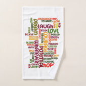 やる気を起こさせる勇気付けられるの前向き語 バスタオルセット (ハンドタオル)