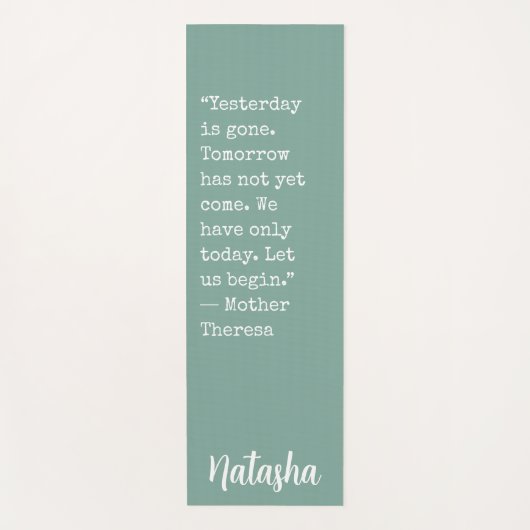 やる気を起こさせる勇気付けられる引用文名前をカスタムする ヨガマット (正面)