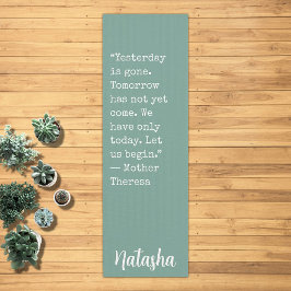 やる気を起こさせる勇気付けられる引用文名前をカスタムする ヨガマット