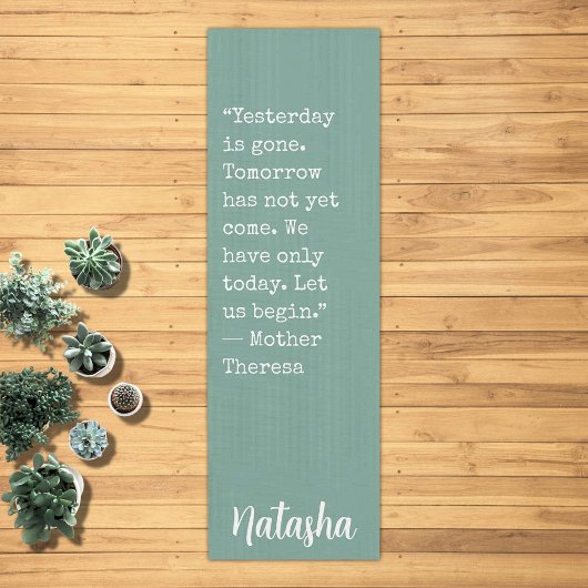 やる気を起こさせる勇気付けられる引用文名前をカスタムする ヨガマット