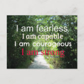 やる気を起こさせる勇気付けられる ポストカード (正面)