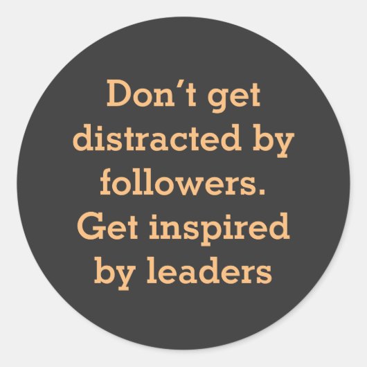 やる気を起こさせる単語のシンプル文字 ラウンドシール (正面)