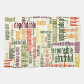 やる気を起こさせる単語#4の前向き値 キッチンタオル (横)