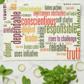 やる気を起こさせる単語#4の前向き値 キッチンタオル (折り畳み)