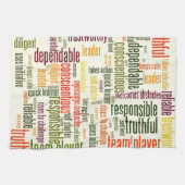 やる気を起こさせる単語#4の前向き値 キッチンタオル (横)