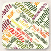 やる気を起こさせる単語#4の前向き値 コースター (正面)