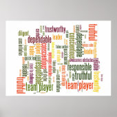 やる気を起こさせる単語#4の前向き値 ポスター (正面)